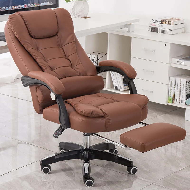 

*High Back PU Leather Boss Office Swivel Desk Chair Reclining Massage Ergonomic Office Chair Leather