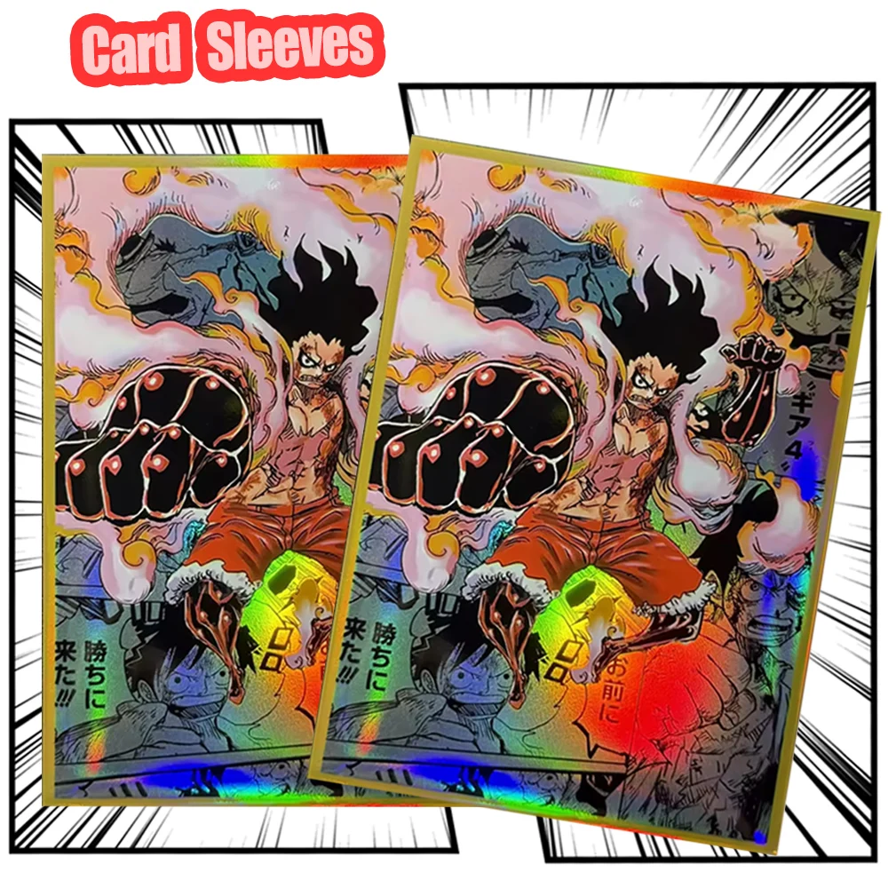 

67*92 мм голографическая защита для карт в стиле аниме Luffy OPCG для PTCG/MGT/Trading Card Luffy цельные рукава для карт 60 шт.