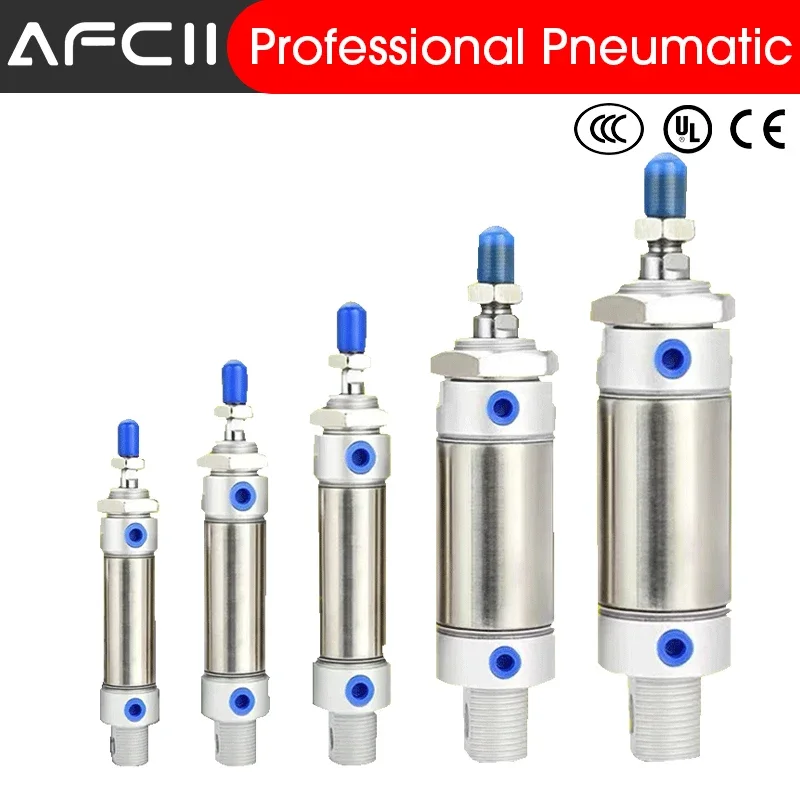 Anillo magnético de acero inoxidable serie MA16/20/25/32/40, carrera de 25-500mm, Mini cilindro de aire neumático pequeño de doble efecto