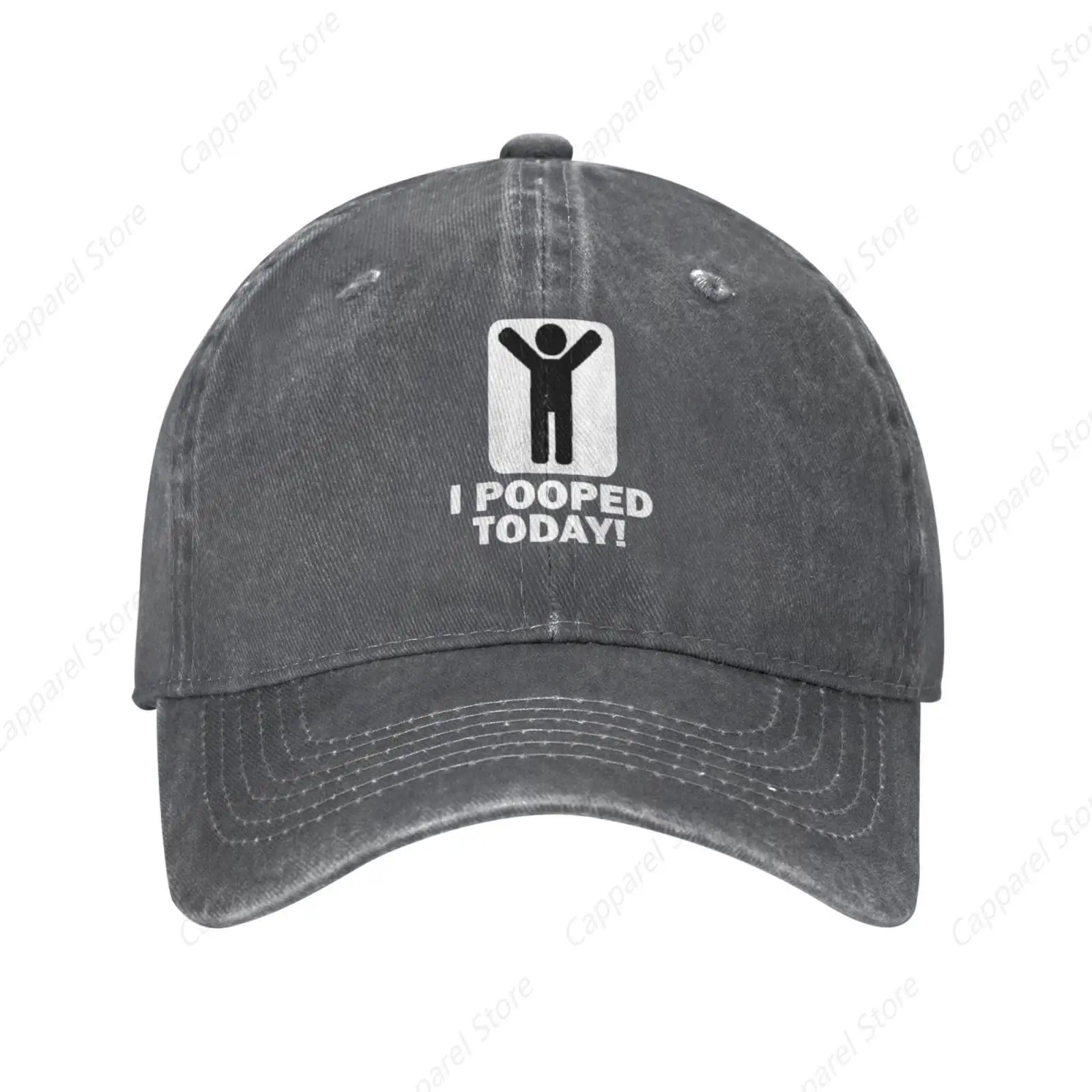 

I Pooped Today Adult Vintage Washed Cowboy Hat,Unisex Adjustable Baseball Cap