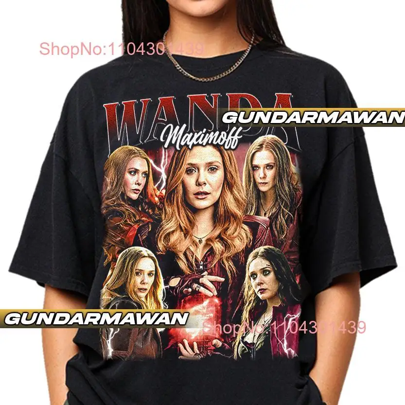 Limited Wanda Maximoff Vintage T Shirt For Woman and Man Timnas long or short sleeves