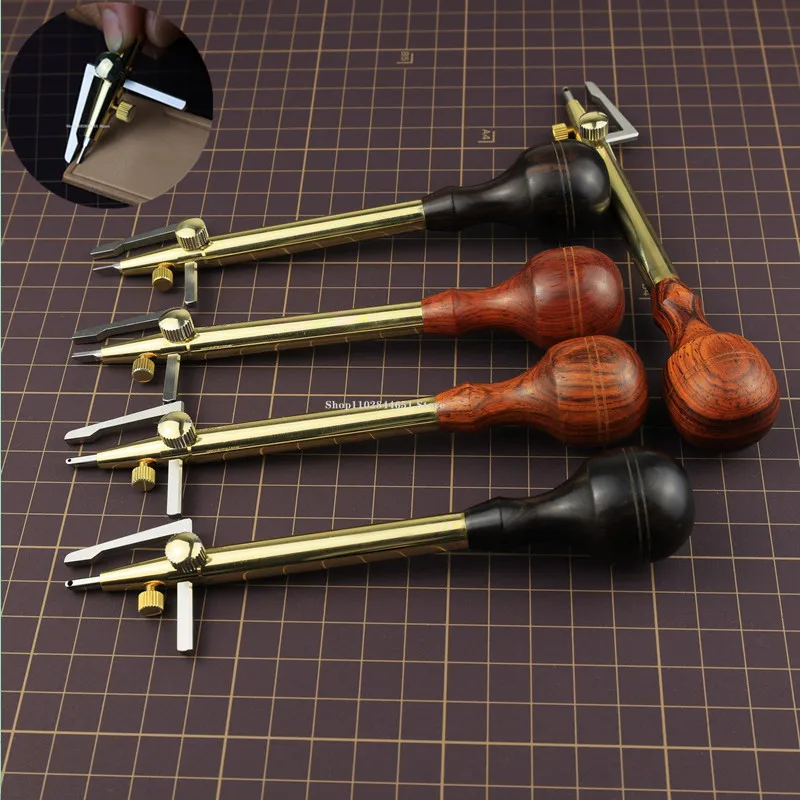 Leather Edge Pressing Grooving Machine Handmde DIY Vegetable-tanned Grooving Leather Embedding Thread Cutting Auxiliary Tools