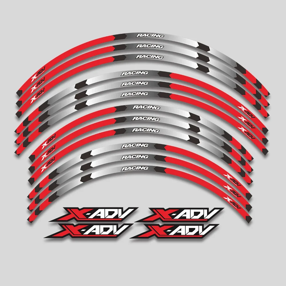 

Motorcycle Accessories Sticker Wheels Reflective Stripe Tape Rim Tire Decorative Decals Set For HONDA X-ADV750 X ADV750 xadv 750