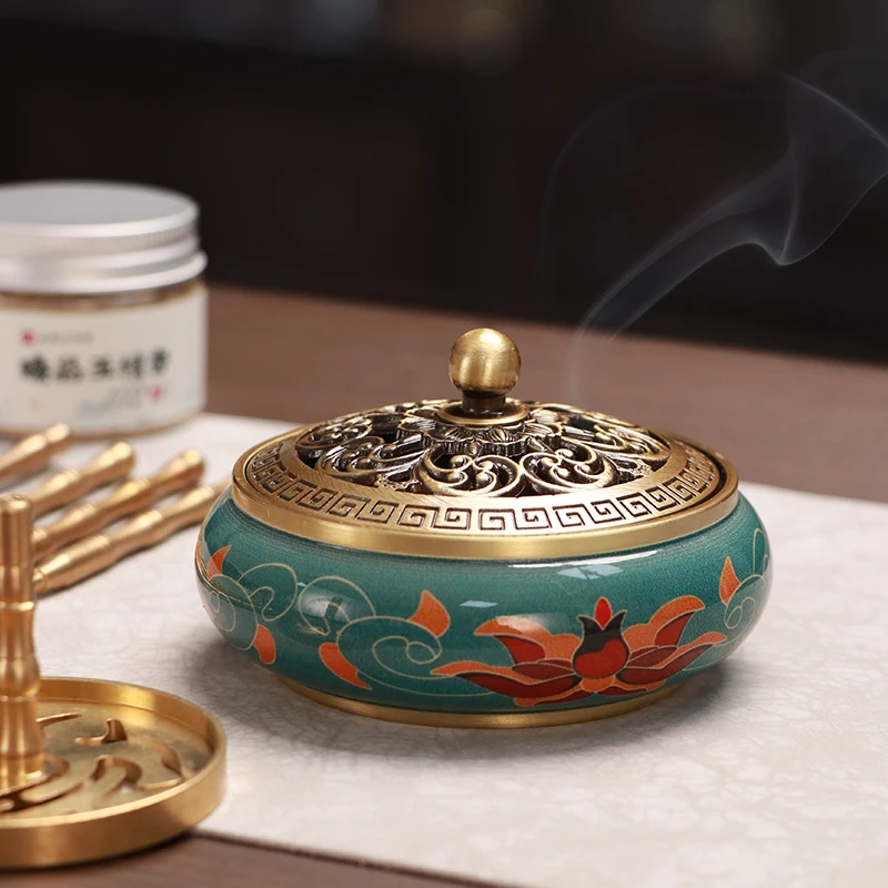 Brass incense set incense seal powder incense seal entry play seal play tools supplies sandalwood bronze smoke stove