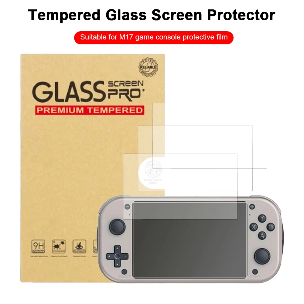 9H Tempered Glass For Ampown M17 Handheld Game Console Tempered Glass Protective Film Anti-Scrach Screen Protector Cover Film