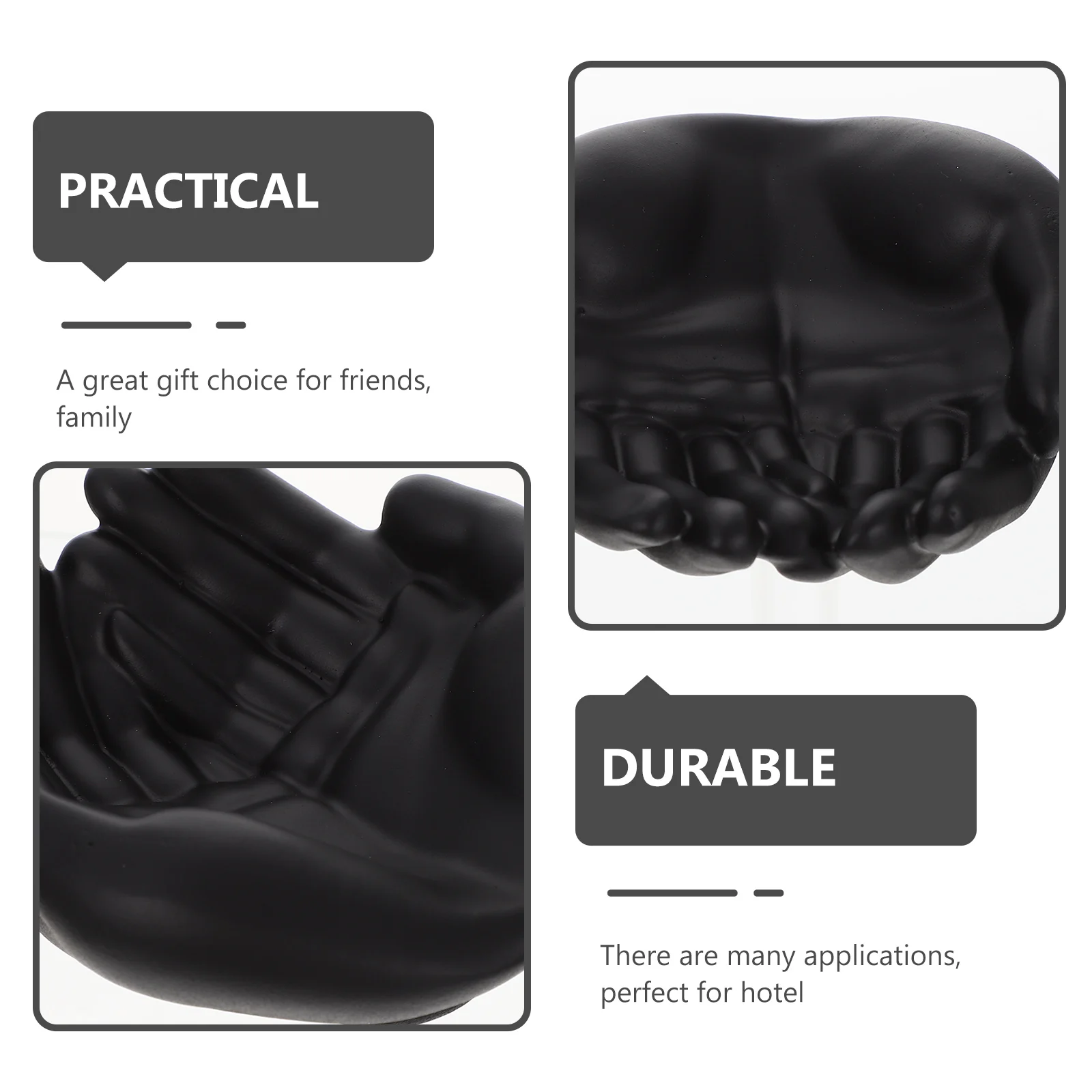 

Fashion Resin Palm Shape Jewelry Tray Storage Plate Ring Dish Desktop Decor Organizer European Style Decorative Tray For