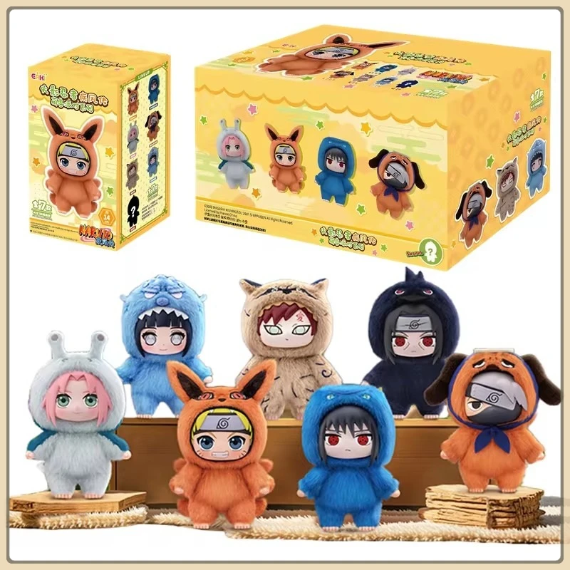 

Аниме Kawaii мультфильм Наруто Узумаки Наруто слепая коробка Shippuden Beast Party Series плюшевые фигурки украшения коллекция игрушек подарок