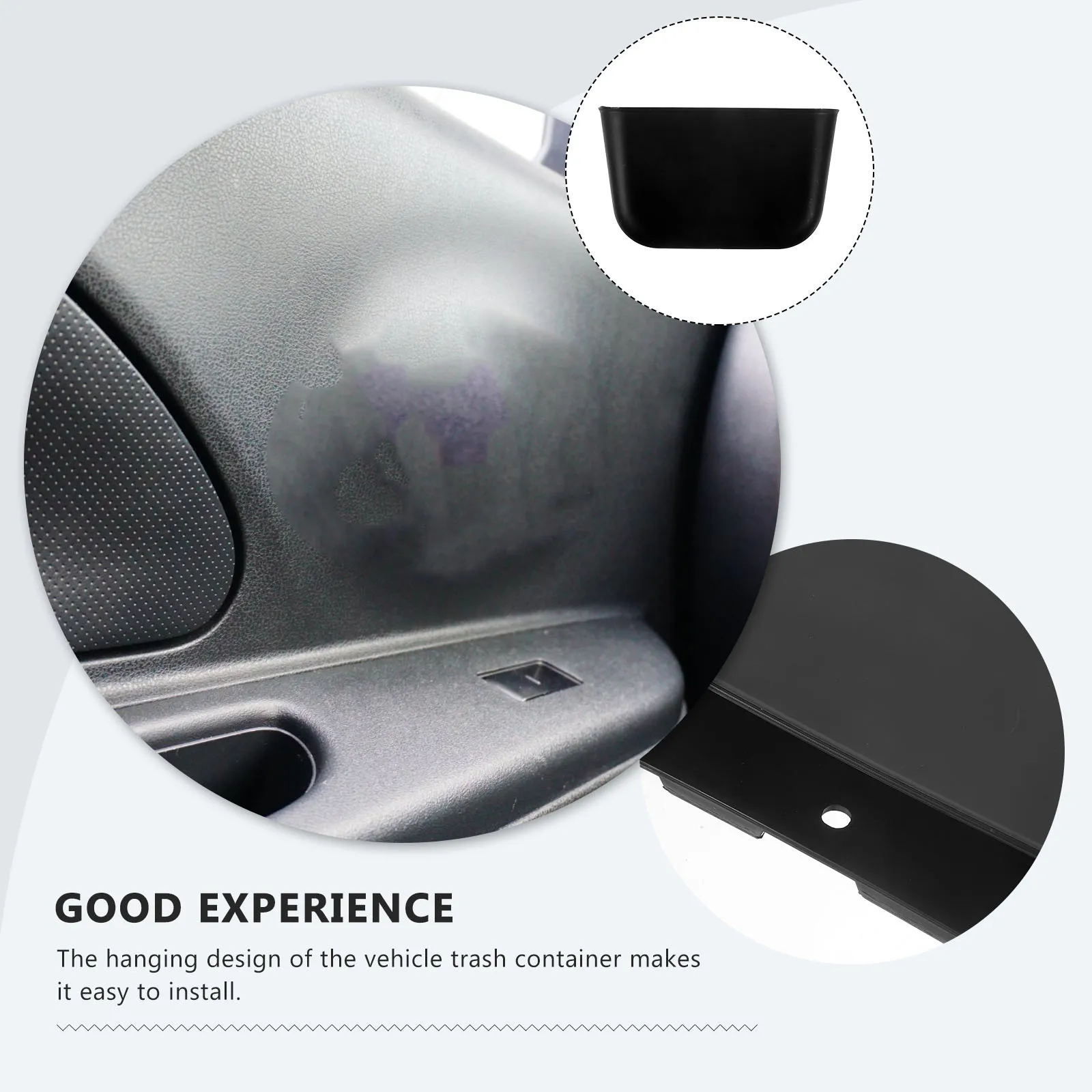 

2Pcs Car Trash Can Multifunctional Design Hanging Garbage Bin Plastic Vehicle Container Auto Accessory Car Trash Can