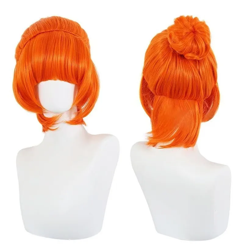 

Цельный женский ролевой парик с красной прической и аксессуаром для костюма персонажа