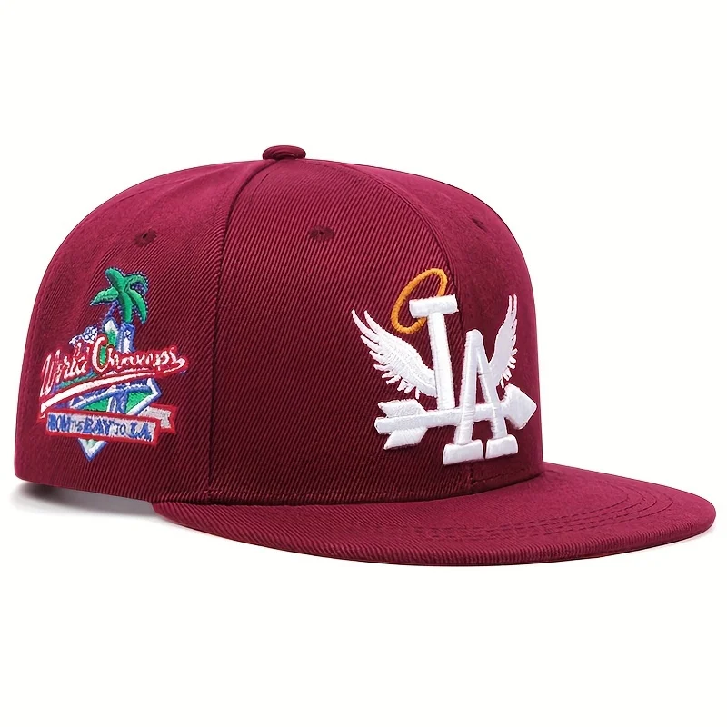 جديد إلكتروني الجناح نمط الجانب شجرة جوز الهند التطريز أزياء عالية الجودة Snapback الرجال تنوعا عارضة قبعة بيسبول