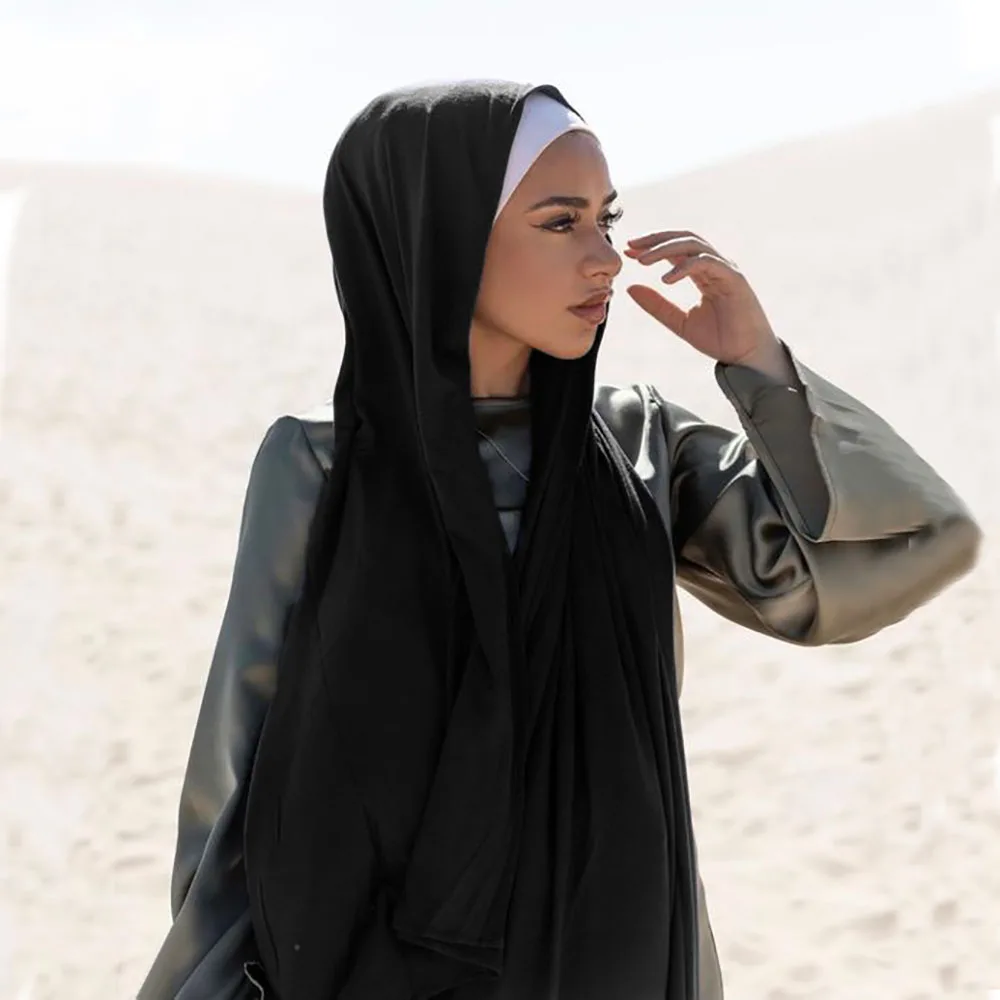 

Big Size Jersey Hijab Scarf Cotton Shawl Thin Hijabs for Woman Muslim Fashion Turban Femme Musulman Foulard Femme Hijab