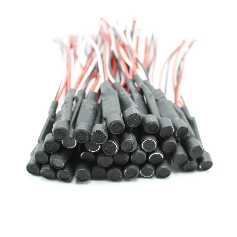 1‌0pcs High-Sensitive Mini FPV Mic 6-12VDC for DVR/Camera, Ultra-Clear Voice Pickup for Aerial Surveillance‌