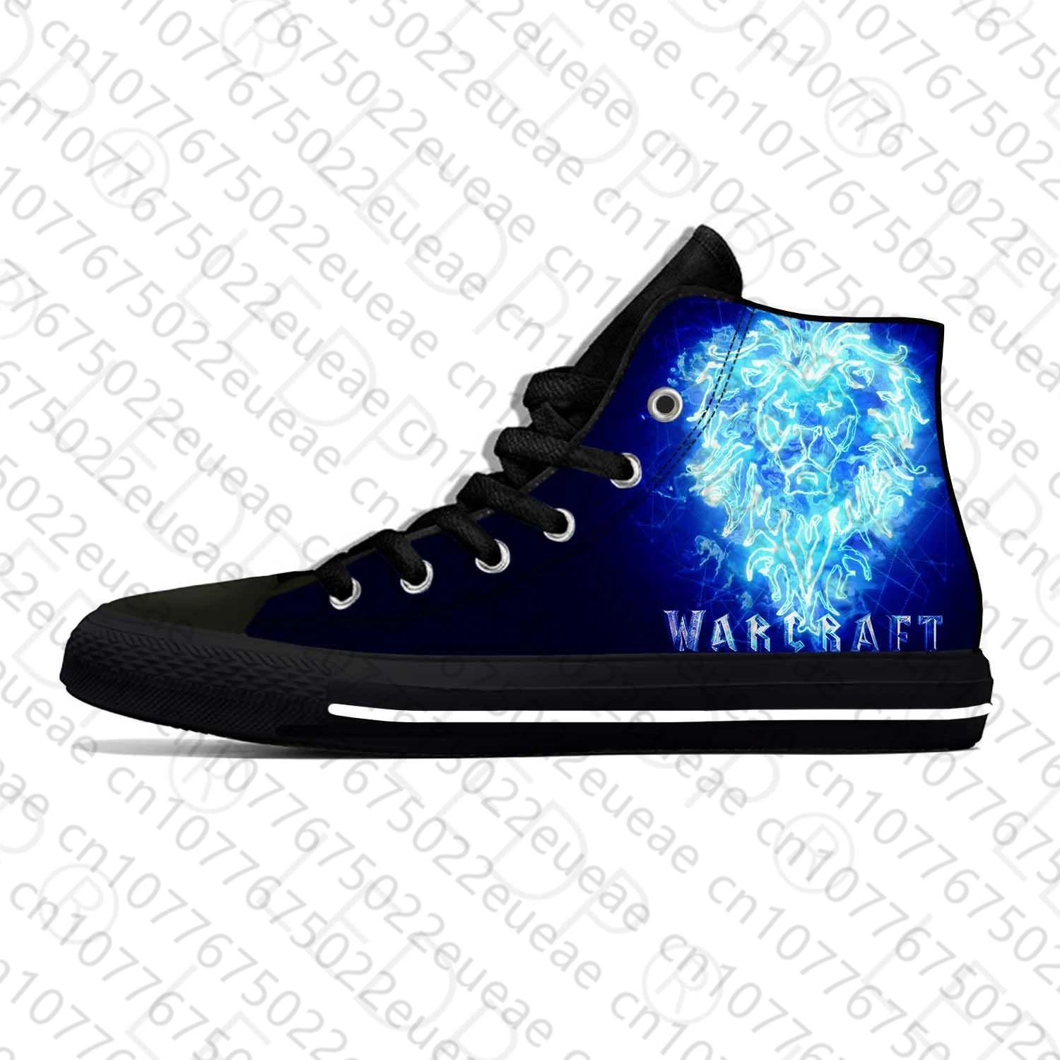 Wow Anime Game Cartoon World Of Warcraft Alliance Casual Cloth Shoes High Top Lightweight Breathable 3D Print Men Women Sneakers