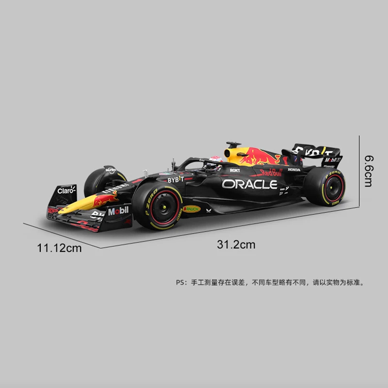 Burago 1:18 F1 Model Regular Version 2023 Red Bull Racing RB19 #1 Verstappen #11 Perez Alloy Car Formula Die Cast Toy