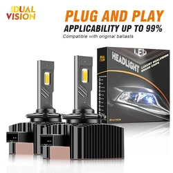 D1S D3S LED Car Headlights D2S D4S D5S D1R D2R D3R HID Turbo Super bright LED Two-sided 9570 CSP Chip 6000K 12V 24V Plug&Play