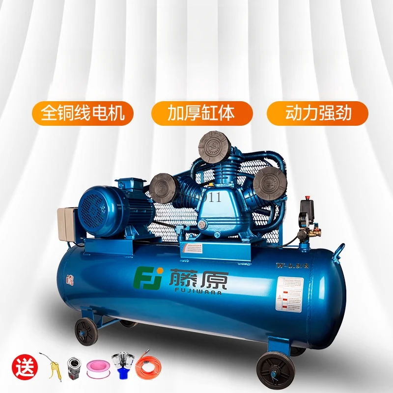 ضاغط هواء بحزام 380 فولت من الدرجة الصناعية مضخة هواء كبيرة ضاغط هواء منفاخ عالي الضغط 220 فولت