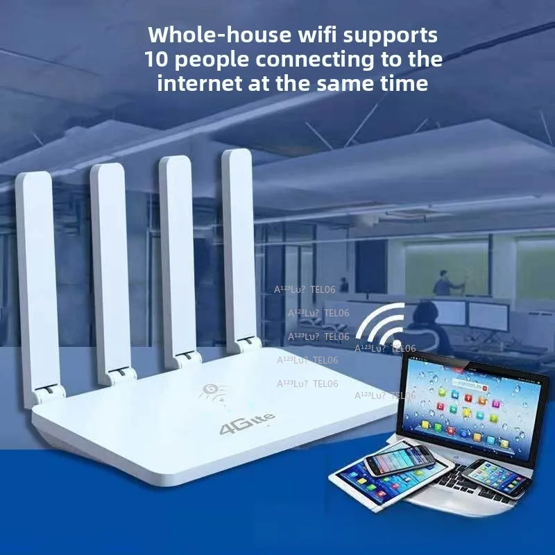 4G LTE Wireless Router WiFi6 Gigabit LAN Port Folding Antenna High Speed Wall Penetration Home