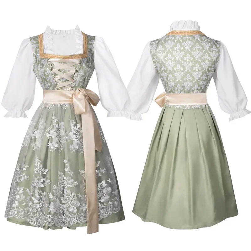 

Bavarian Traditional Beer Festival Oktoberfest Cosplay Costume Dress Germany Dress Set Maid Halloween Women Girls Stage Dresses