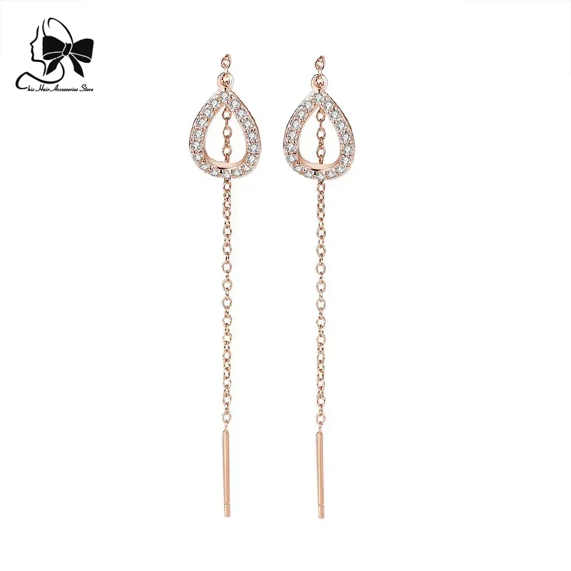 2024 Fashion Drop Ear Line Long Hanging Earrings for Women Piercing Threader Earing Ear Accessories Jewelry Korean Earrings