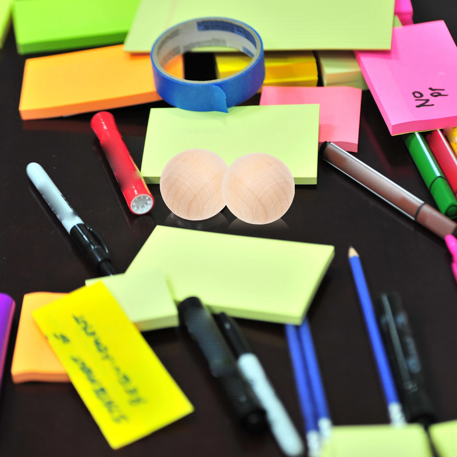 

50Pcs Solid Lotus Wood Round Beads 25mm Natural Color Smooth Surface DIY Craft Jewelry Making Beads Accessories