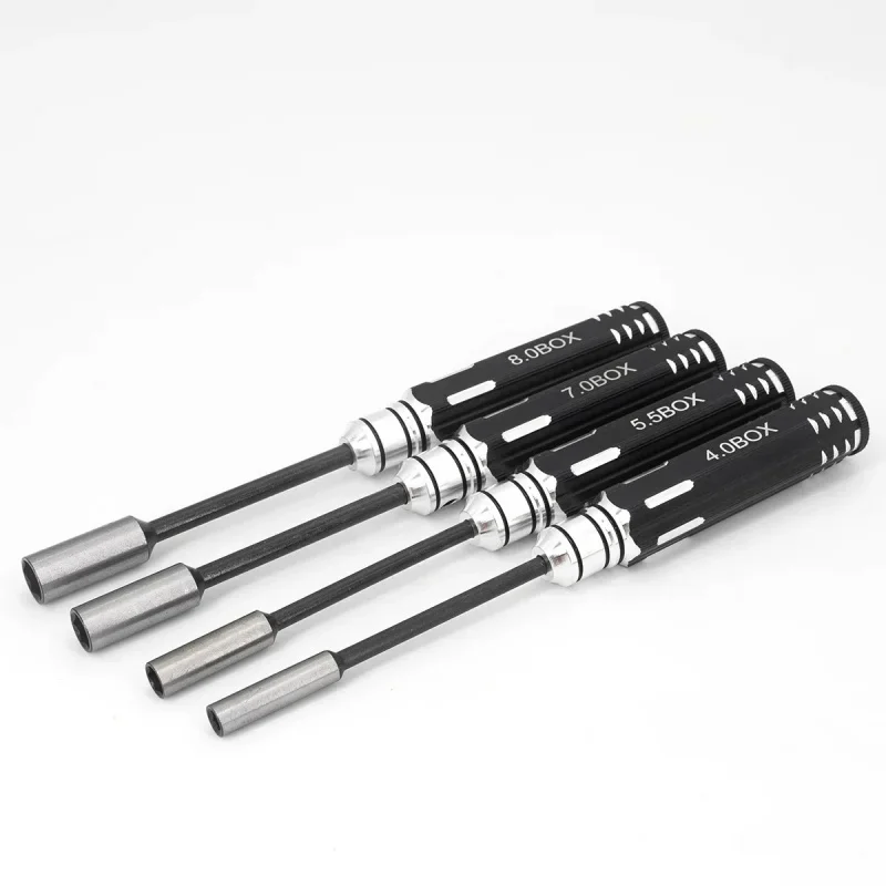 Chave de fenda hexagonal 4.0mm 5.5mm 7.0mm 8.0mm conjunto de chave de fenda chave de soquete de porca hexagonal para rc fpv drone carros ferramentas de barco