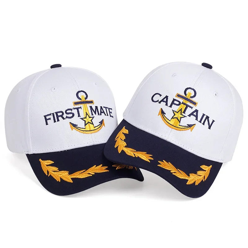 

Brand Oohmy Men Women Baseball Caps Embroidered Captain & First Mate Hats Boating Marine Sailor Party Fun Hat