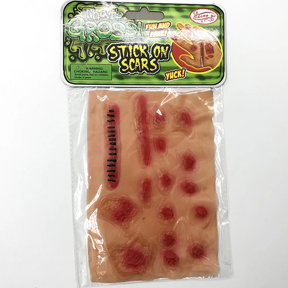 

Halloween Simulation Horrible Wound Stickers PVC Temporary Realistic Blood Scar Pattern Body Decorations for Costume Party