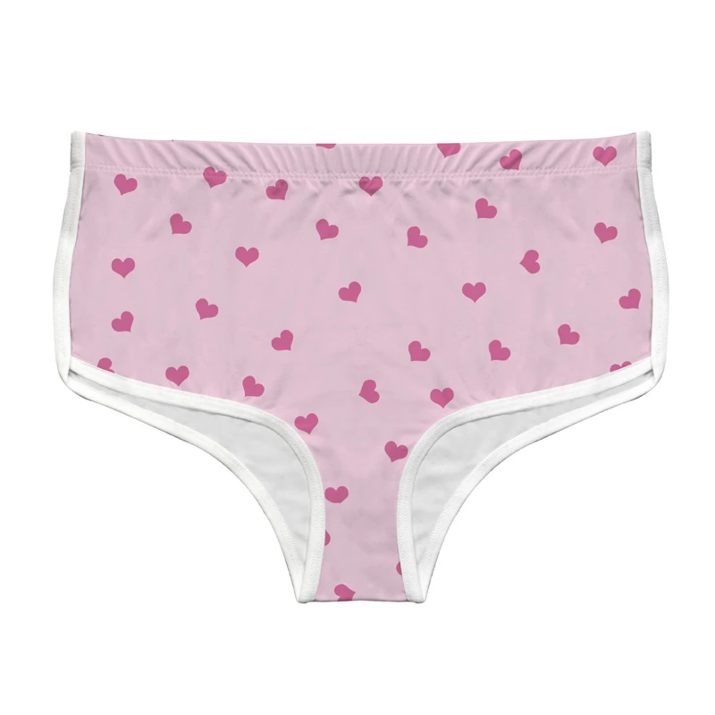 Cute Girl YES DADDY Printed Panties Sexy Sports Underwear for Women Sweet Underwear Sports Briefs Comfortable Pink Heart Panties