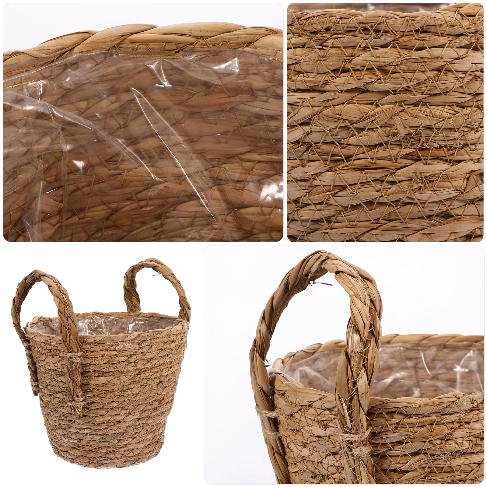 

Floor Straw Flower Pot Vintage Decor Farmhouse Premium Seaweed Seagrass Seegras Flowerpot Large