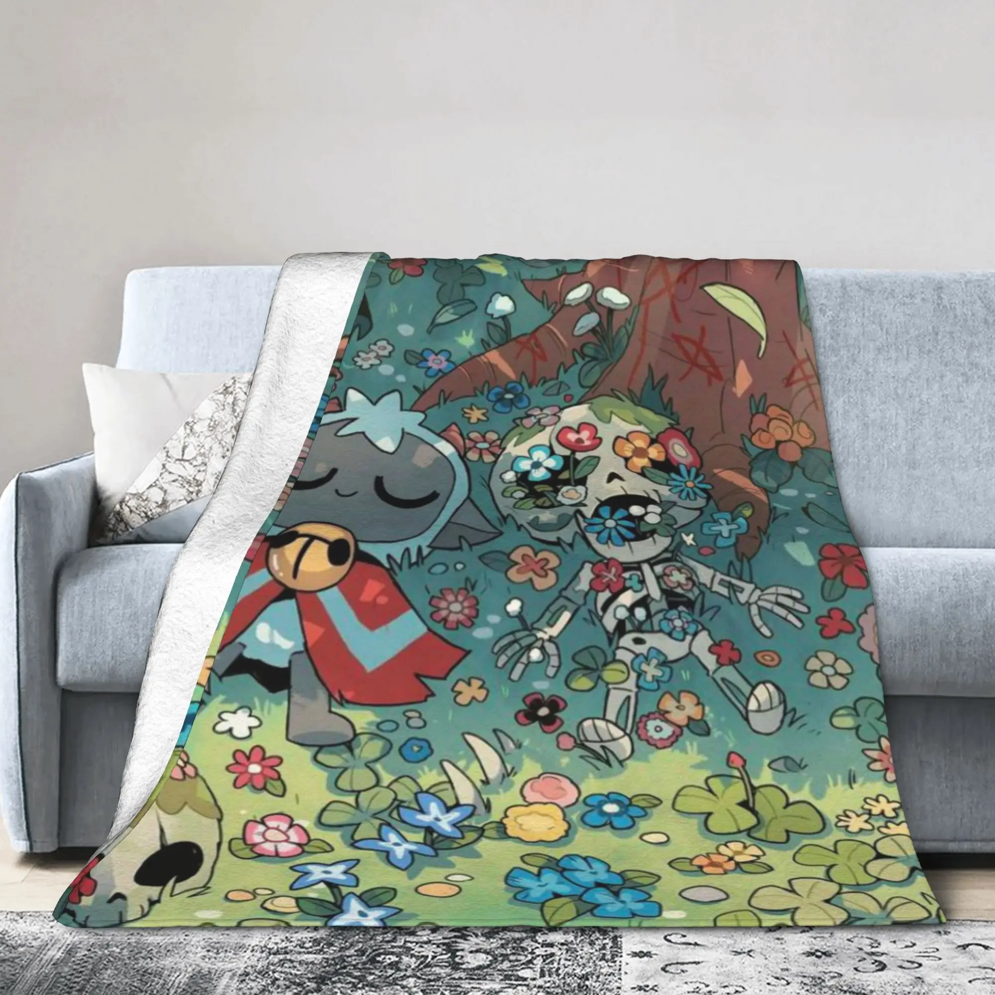Cozy Cult Of The Lamb game  Blanket Merch Home Decorative  Blanket Throw Super Soft Velvet for Office