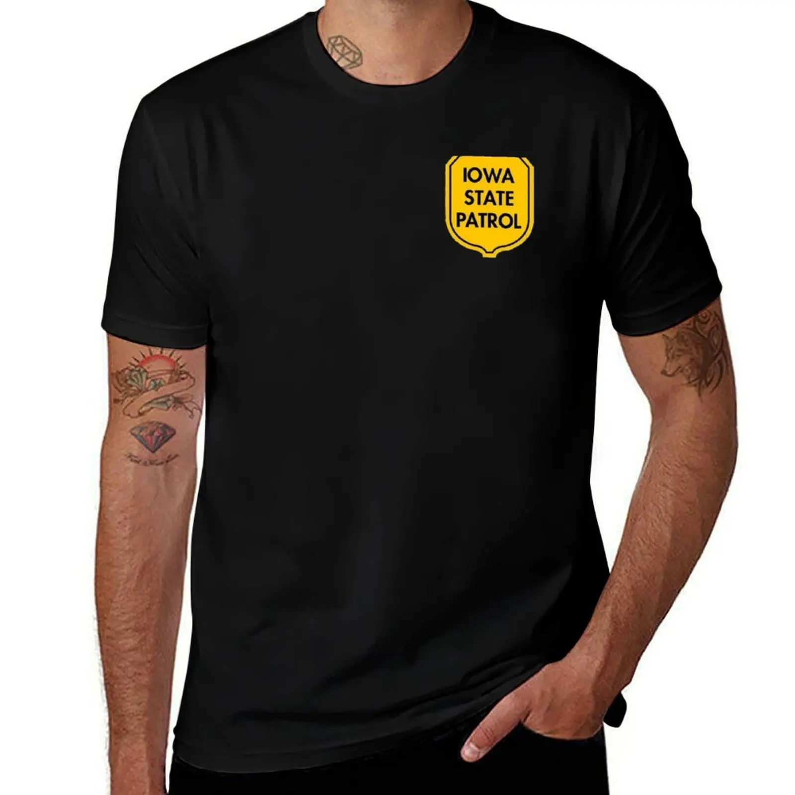 Iowa State Patrol T-Shirt Regular Fit Plain Tee Shirt