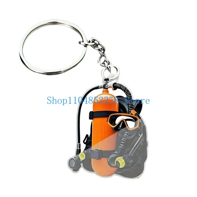 652F Acrylic Keychain with Diving Theme for Vehicle Decoration and Home Ornament Festive Present for Christmas