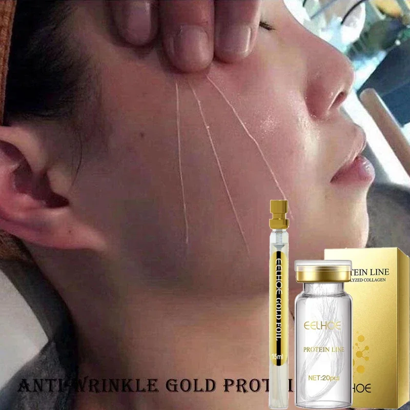 Collagen Thread Set Instant Face Lift Wrinkle Remove Soluble Protein Thread Serum 24k Absorbable Face Filler Anti-aging SkinCare