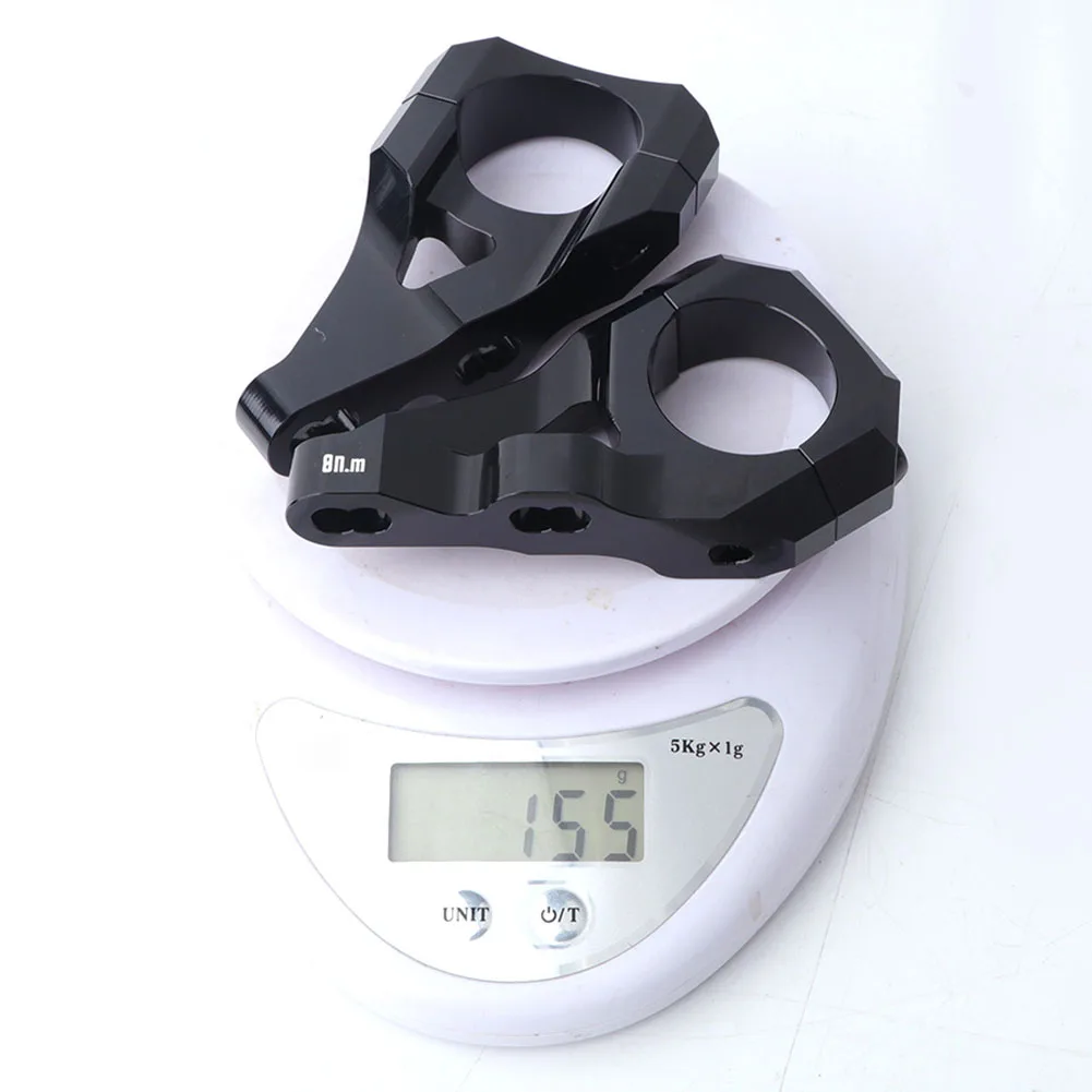 Schwarzer CNC-Direktmontagenvorbau für Doppelbrücken-Gabel 31,8 mm Lenker für DH-Mountainbike für LIGHT BEE Dirt Bike Zubehör – Detail 8