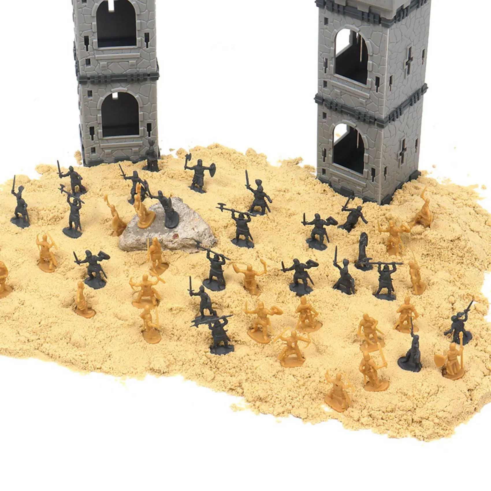 ABEZZ 1:72 200/Set Plastic Ancient Soldier Figures Toy Archaic Soldiers Men Swordsman Action Figure DIY War Scene Toys Blue