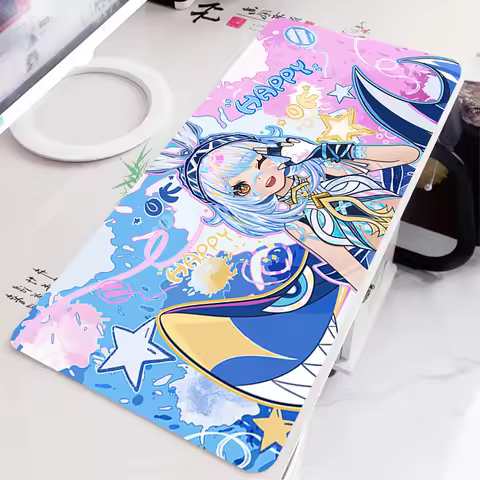Genshin Impact Mualani Mousepad Large Office Accessories Rubber Mouse Pad Anime Girl Cute Desk Mat Gaming Pc Cabinet Laptop Pads