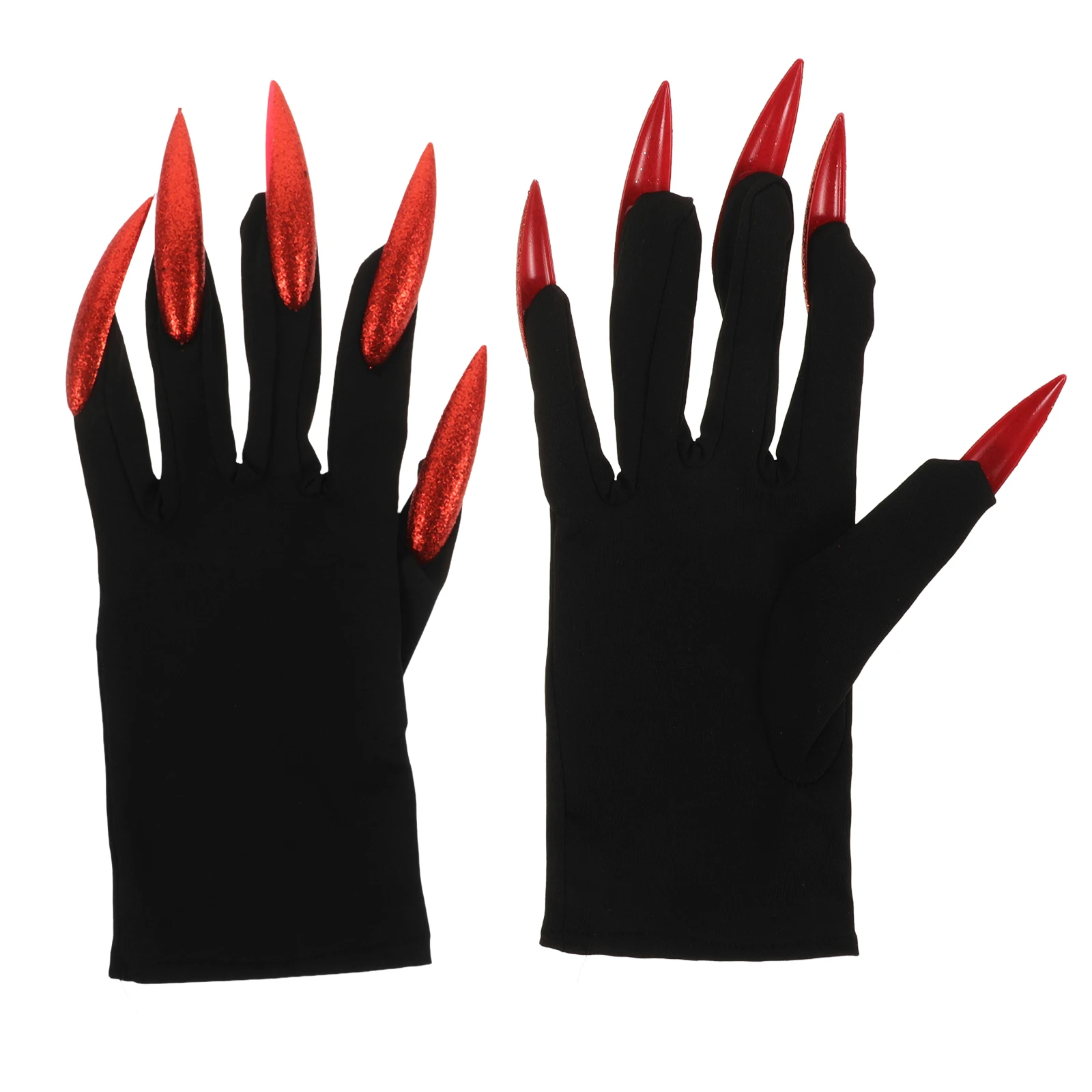 

1 Pair Halloween Nail Creepy Horror Party Cosplay Costume Accessory Long Claw Props Lightweight Black Gloves Cosplay Claw Ghost