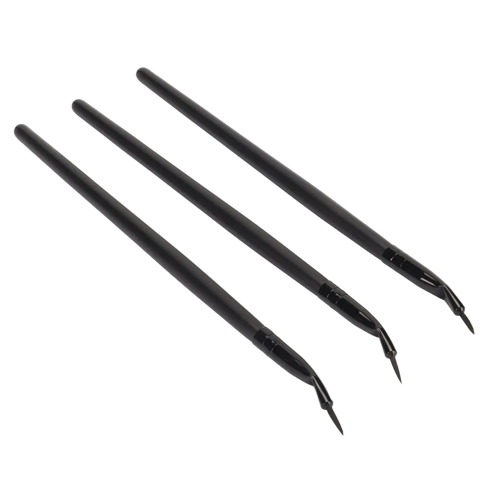 Escova angular ultra fina do eyeliner, ferramenta profissional da composição para salas do pó, projeto curvada, cabelo do nylon