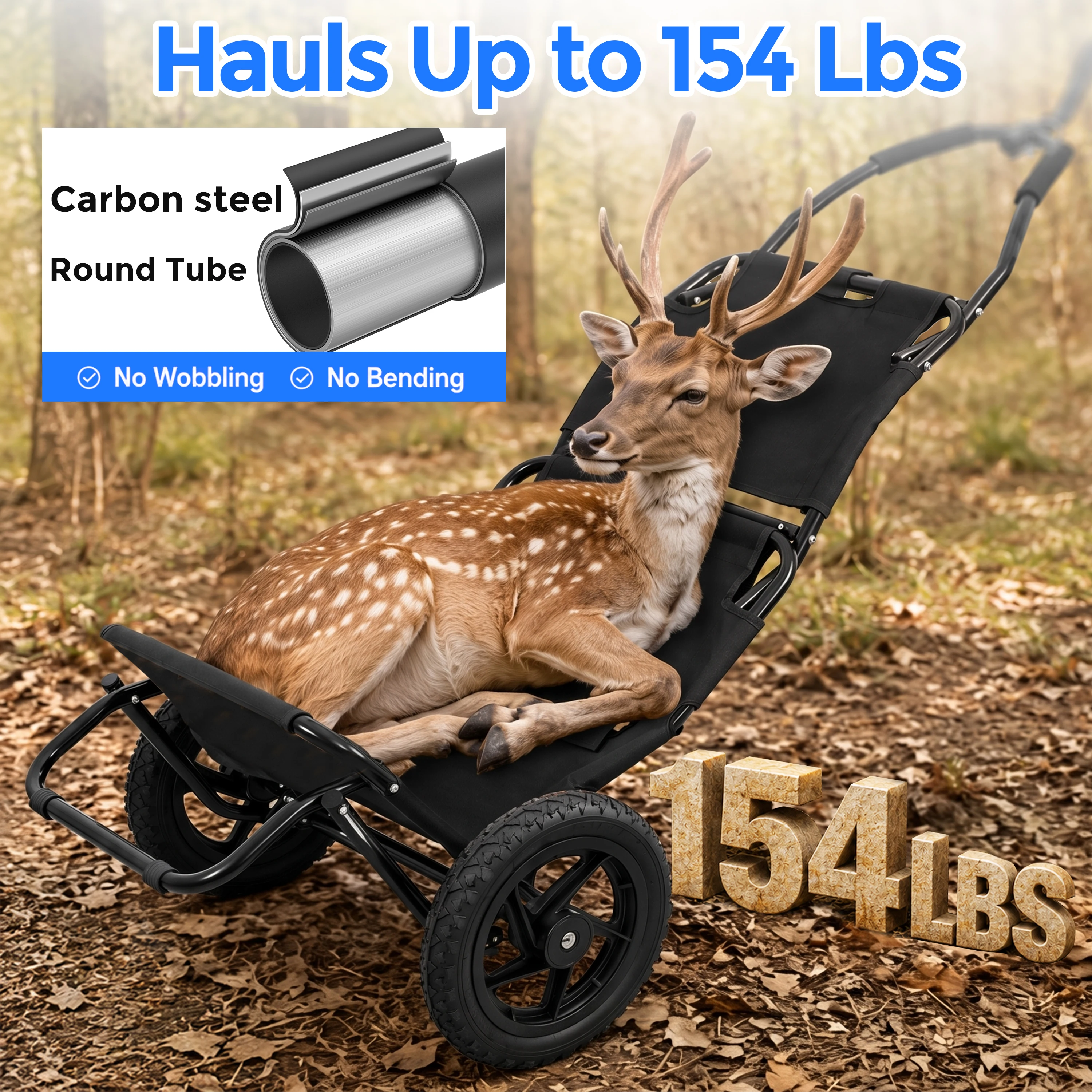 Folding Bike Cargo Trailer Bicycle Tow Cart 154 Lbs Capacity 12 Inch Wheels Compact Utility Carrier for Camping Fishing Travel