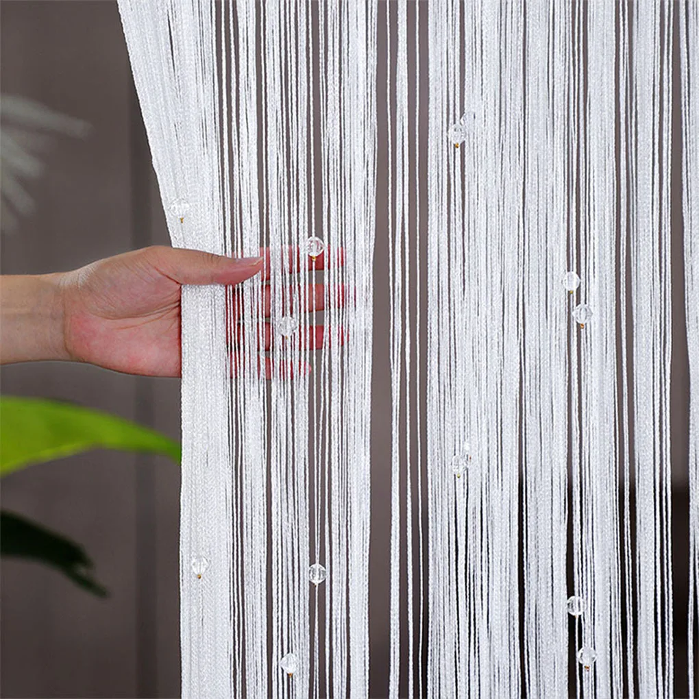 2025 New Fringed Creative Wedding Decoration Curtain Line Curtain, Simulated Bead Curtain Door Curtain Fashionable