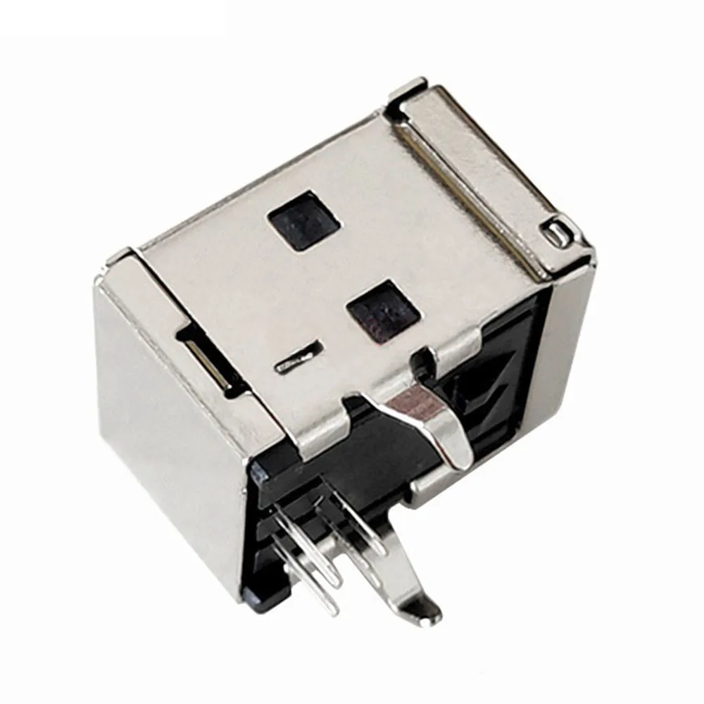 10 pz USB 2.0 Presa del Connettore Martinetti Femmina Tipo B 90 Gradi di Saldatura PCB Connettore D Interfaccia Della Stampante Per Samsung HP