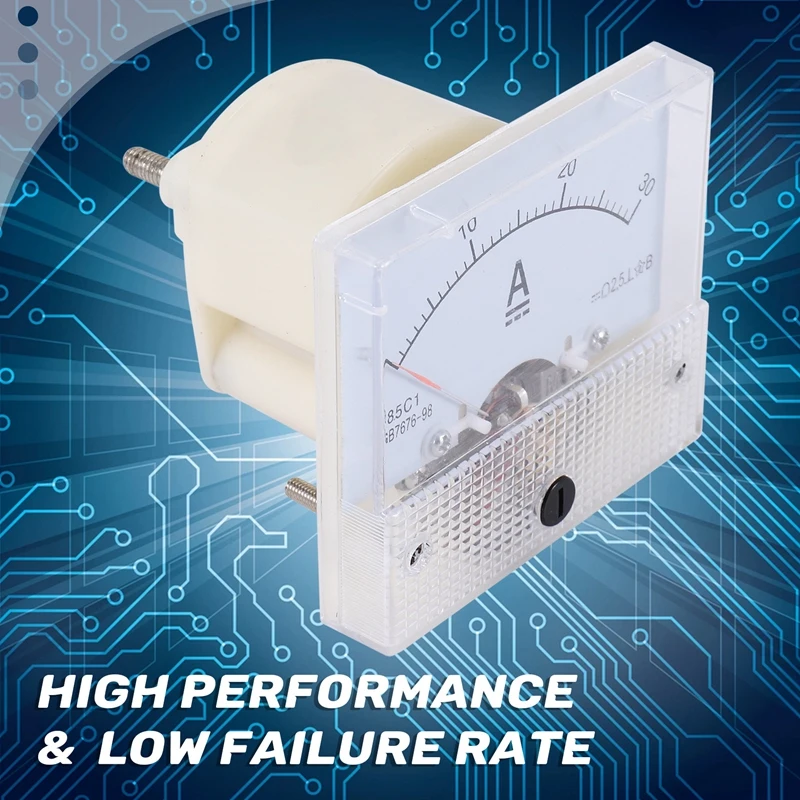 85C1-A Аналоговый амперметр постоянного тока Панельный измерительный прибор 30 А Амперметр Механические амперметры