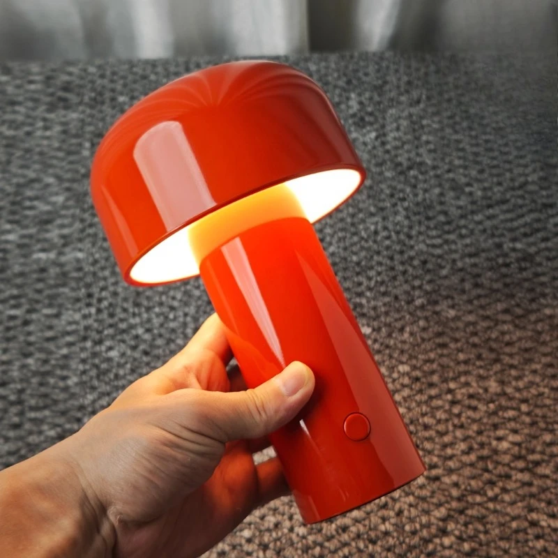 

Italy Designer Colorful Acrylic Mushroom Table Lamps with Usb Rechargeable LED Desk Lights Living Room Bedroom Restaurant Study