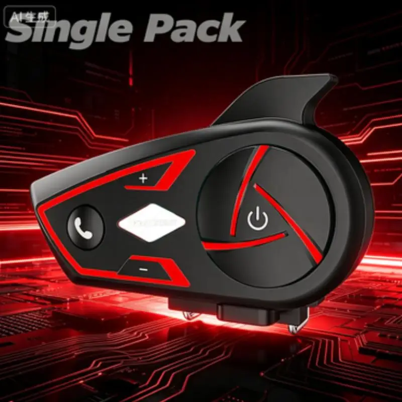 

Houtonsen S3 Motorcycle Helmet Intercom 1000M Waterproof BT Headset RGB Light
