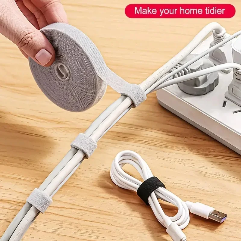 High Quality Reusable Cable Organizer Desk Wire Winder Data Line Protection Storage Gadget Tearable Desk 5m