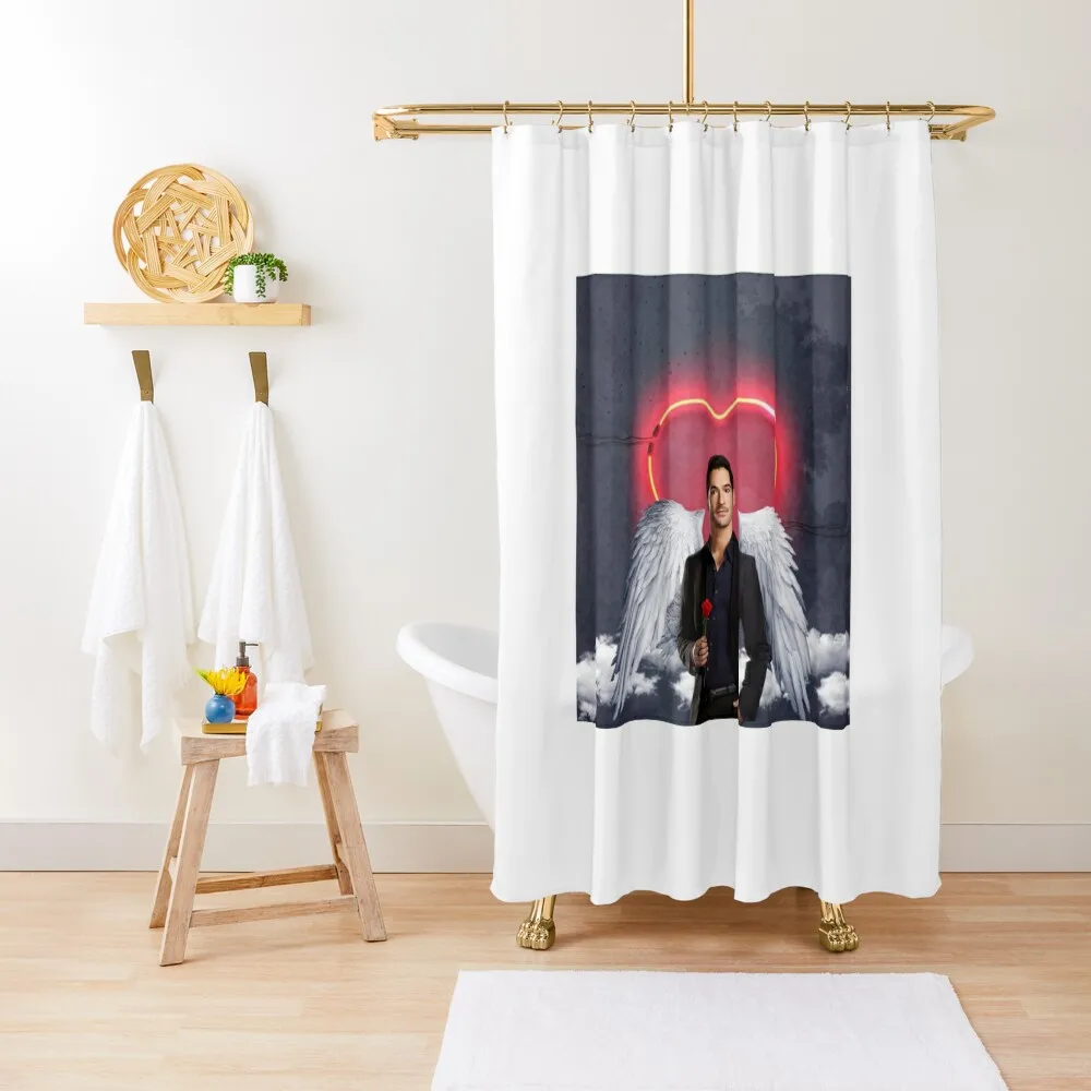 

LUCIFER # 1 Shower Curtain Waterproof Fabric Bathroom Waterproof Shower Curtain