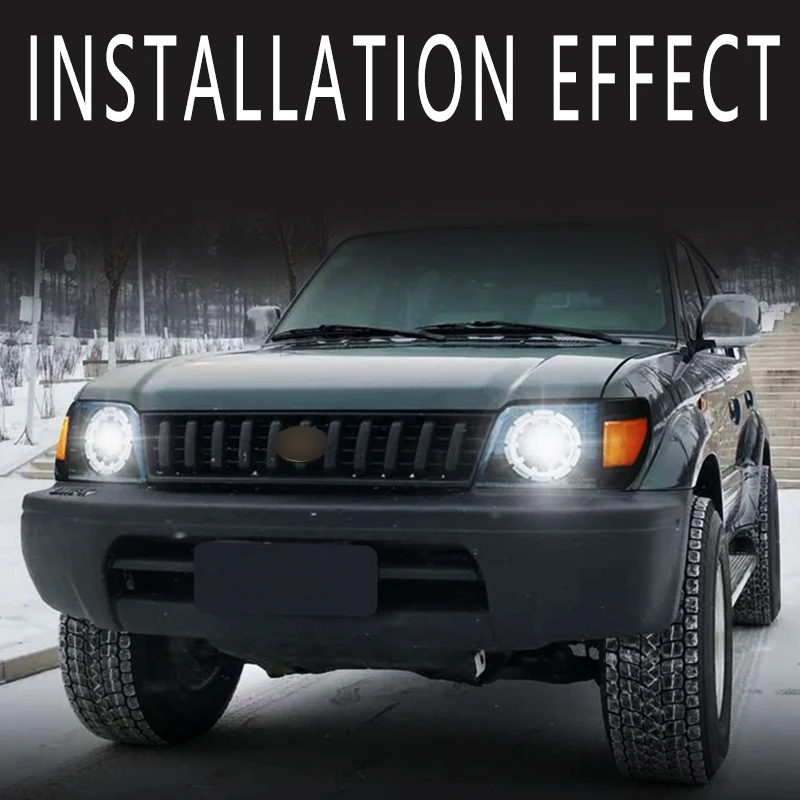 High-quality Car Headlight Retrofit Upgrade LED Front Light Durable Front Car Lamp Lighting for 3400 PRADO LC90 LC95 5