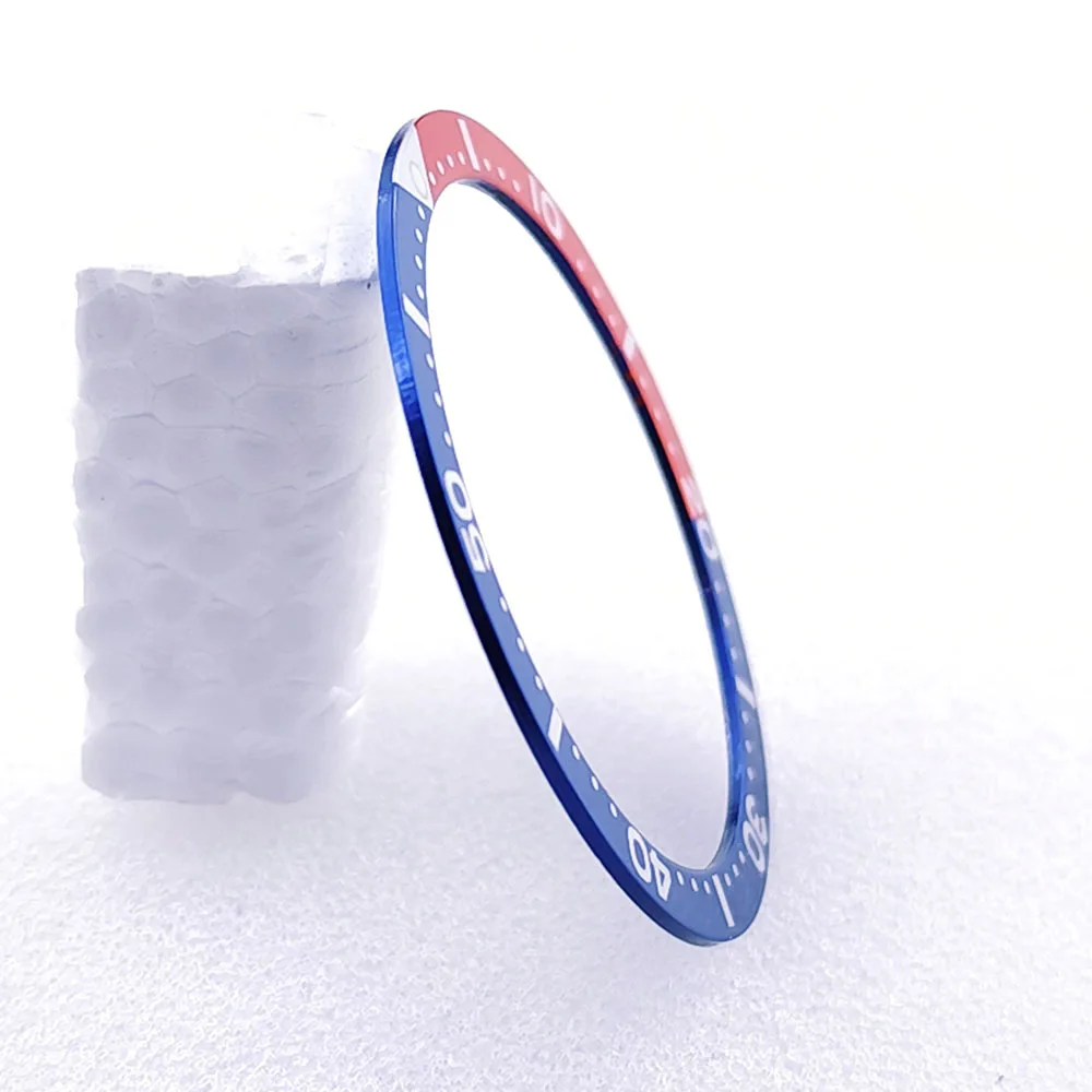 38 مللي متر * 31.5 مللي متر الألومنيوم موضة ساعة مسطحة الحافة إدراج يناسب SKX007 SKX009 SRPD ساعة حافظة NH36 NH35 حركة الرجال ساعة جزء