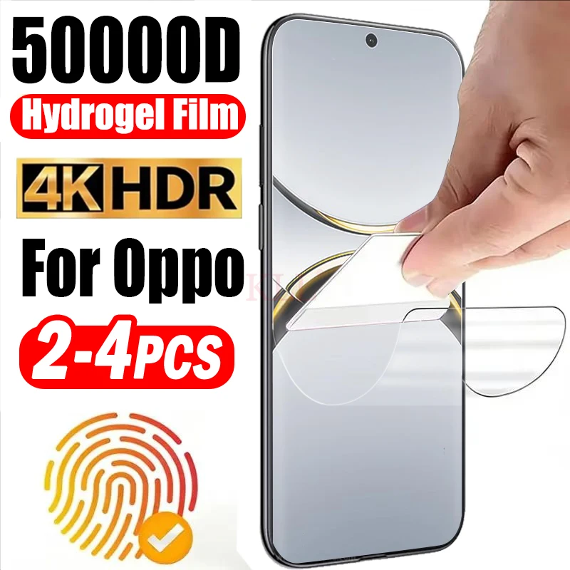 

2-4 шт. силиконовая гидрогелевая пленка с полным покрытием для Oppo Find X8 X7 Ultra X6 X5 X3 Pro X8s + защитная пленка для экрана OPPO A1 A2 A3 Pro