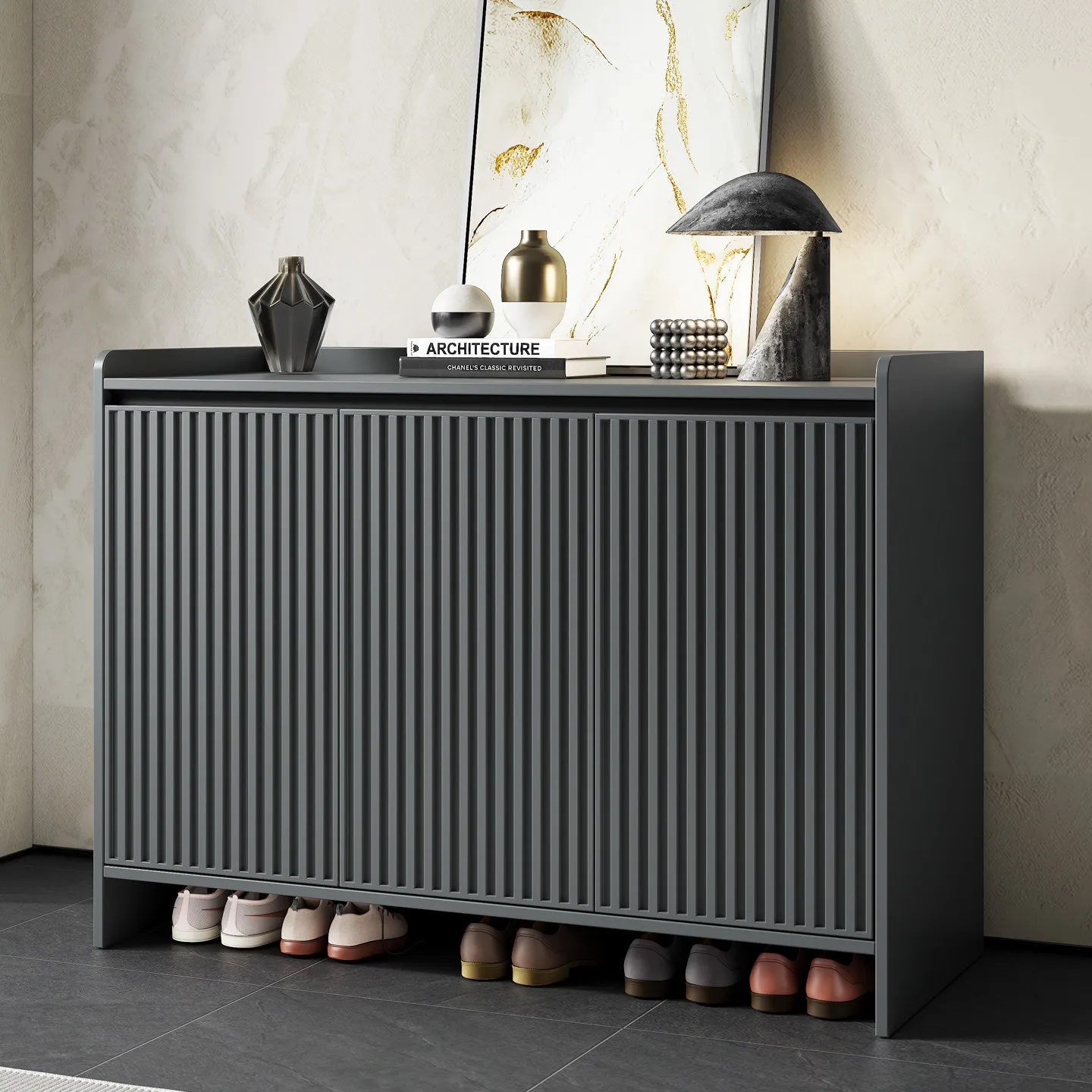 All-aluminum alloy shoe cabinet, home entrance courtyard, outdoor waterproof and sunscreen corridor, balcony, home locker can be